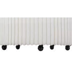 Poltrona a botte Off-White in velluto a coste con ruote – 1 Posto