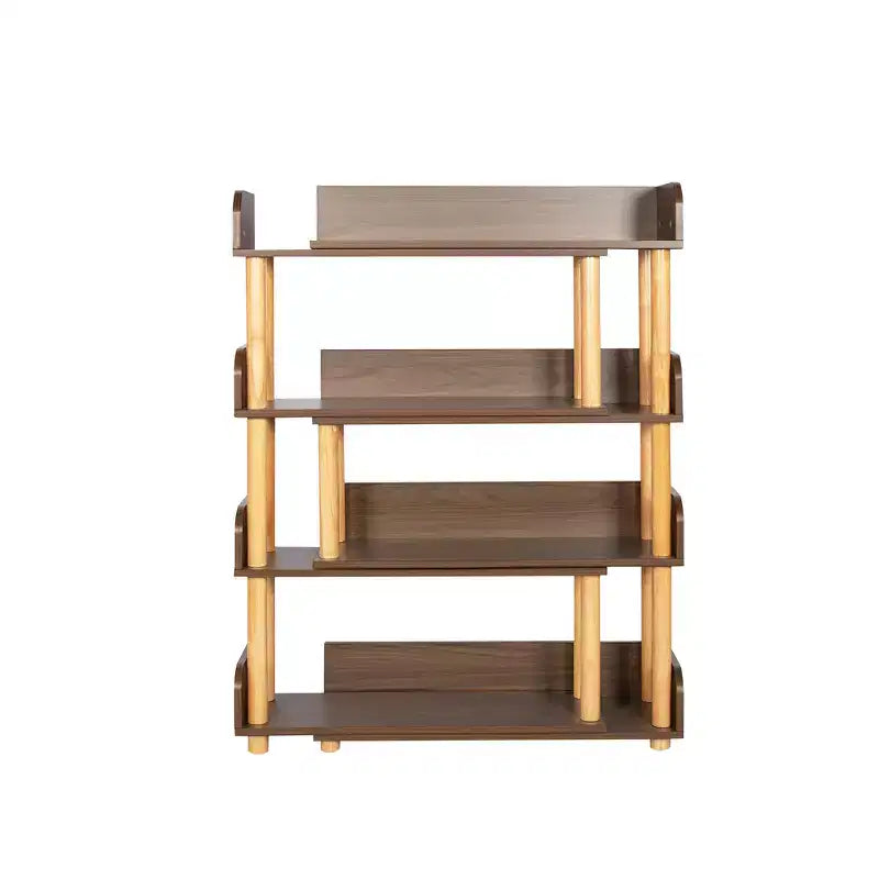 Libreria Espandibile a 4 Ripiani Marrone, Larga 78-140 cm, per 1-2 Utenti