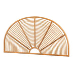 HomeStockRainbow Rattan Wall Mounted Headboard Natural Bloom