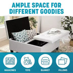 Pouf contenitore sollevabile in similpelle nera/espresso/bianca – 1 posto