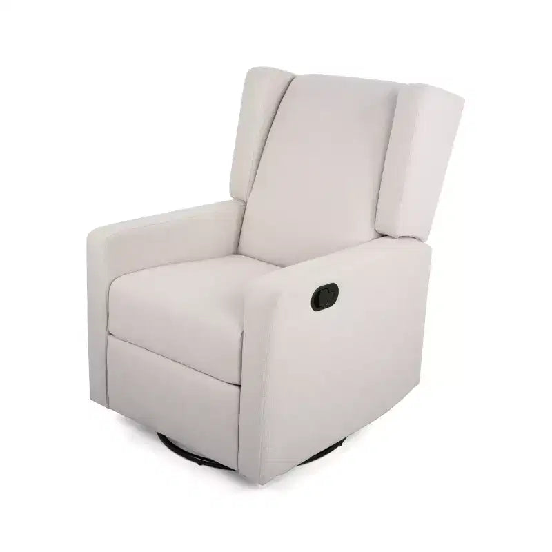 Poltrona reclinabile girevole in tessuto grigio/bianco – Posto singolo, stile a pozzetto