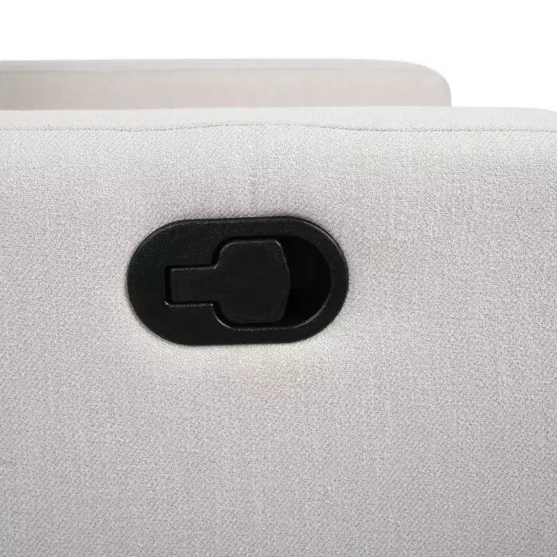 Poltrona reclinabile girevole in tessuto grigio/bianco – Posto singolo, stile a pozzetto