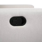 Poltrona reclinabile girevole in tessuto grigio/bianco – Posto singolo, stile a pozzetto