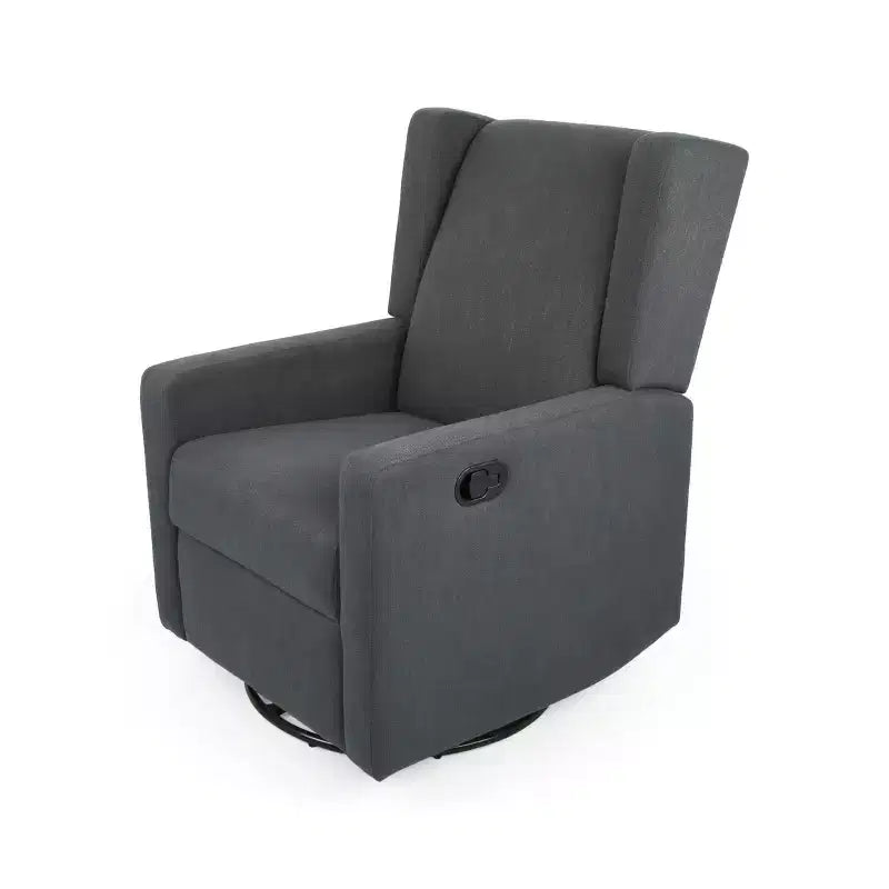 Poltrona reclinabile girevole in tessuto grigio/bianco – Posto singolo, stile a pozzetto