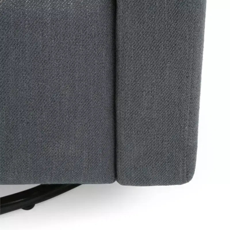 Poltrona reclinabile girevole in tessuto grigio/bianco – Posto singolo, stile a pozzetto