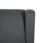 Poltrona reclinabile girevole in tessuto grigio/bianco – Posto singolo, stile a pozzetto