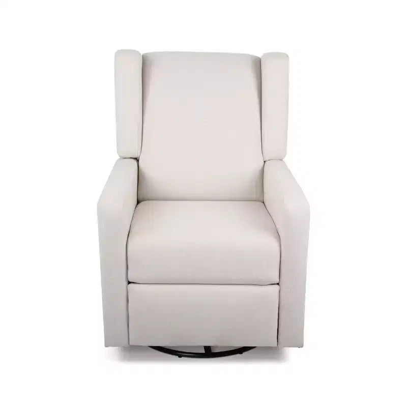 Poltrona reclinabile girevole in tessuto grigio/bianco – Posto singolo, stile a pozzetto