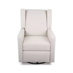Poltrona reclinabile girevole in tessuto grigio/bianco – Posto singolo, stile a pozzetto