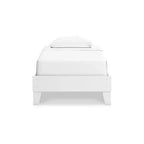 Letto a piattaforma ribassato bianco opaco, senza testiera, singolo/matrimoniale, 1 posto