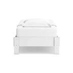 Letto a piattaforma ribassato bianco opaco, senza testiera, singolo/matrimoniale, 1 posto