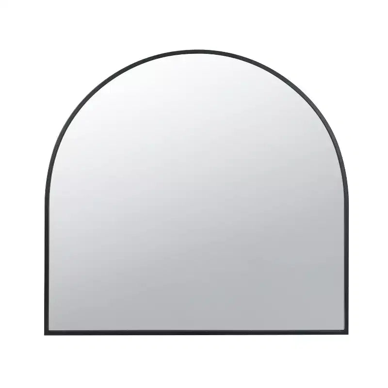 33 x 31 Inch Arched Decorative Wall Mirror with Iron Metal Frame