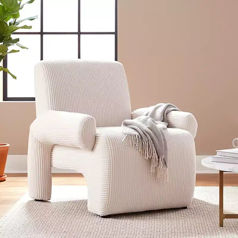 Bestier Oversized Accent Armchair with Premium Chenille Fabric, Wide Armrests, Ergonomic Comfort & Solid Wood Frame