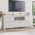 TV Stand for 75/80 Inch TVs, 70 Long Entertainment Center with 6 Drawers & Soundbar Shelf, Media Console for Living Room & Bedroom