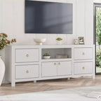 TV Stand for 75/80 Inch TVs, 70 Long Entertainment Center with 6 Drawers & Soundbar Shelf, Media Console for Living Room & Bedroom