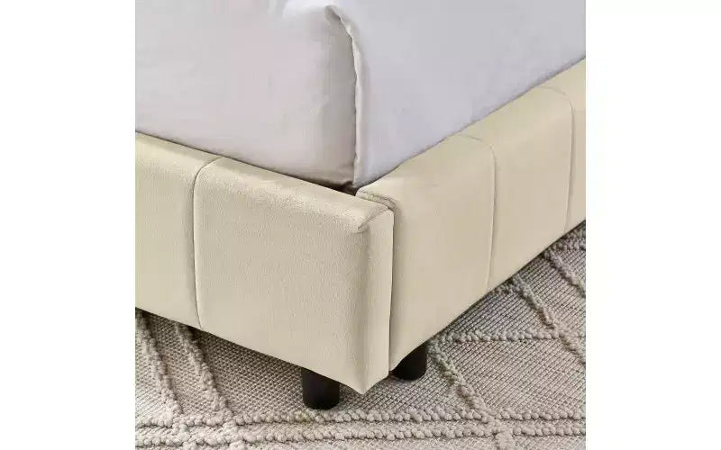 Beige / Nero / Marrone / Blu Scuro / Grigio / Rosa | Divano Letto in Velluto Imbottito Stile Mid-Century | Una Piazza e Mezza