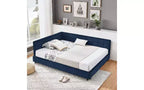 Beige / Nero / Marrone / Blu Scuro / Grigio / Rosa | Divano Letto in Velluto Imbottito Stile Mid-Century | Una Piazza e Mezza