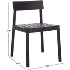 Sedia da pranzo senza braccioli Nera/Nera, rivestimento in pelle, Posti a sedere 1