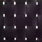 Sedia da pranzo senza braccioli Nera/Nera, rivestimento in pelle, Posti a sedere 1