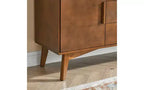 Madia in noce con 2 ante e 3 cassetti, stile Mid-Century Modern, 1 posto