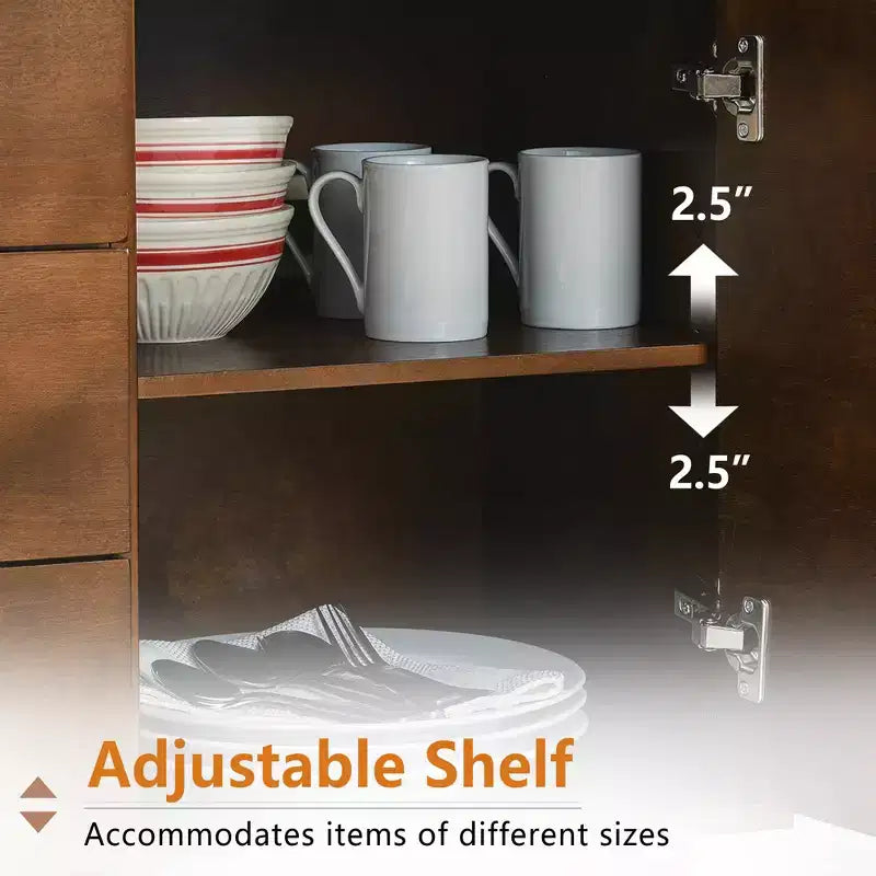 Madia in noce con 2 ante e 3 cassetti, stile Mid-Century Modern, 1 posto