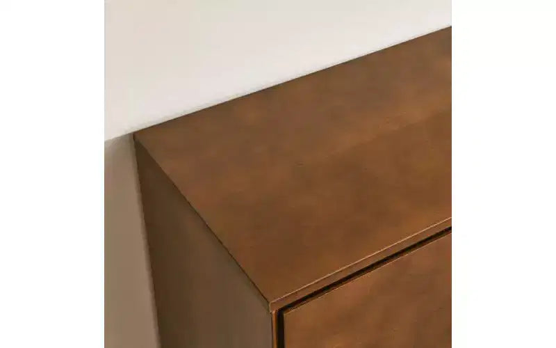 Madia in noce con 2 ante e 3 cassetti, stile Mid-Century Modern, 1 posto