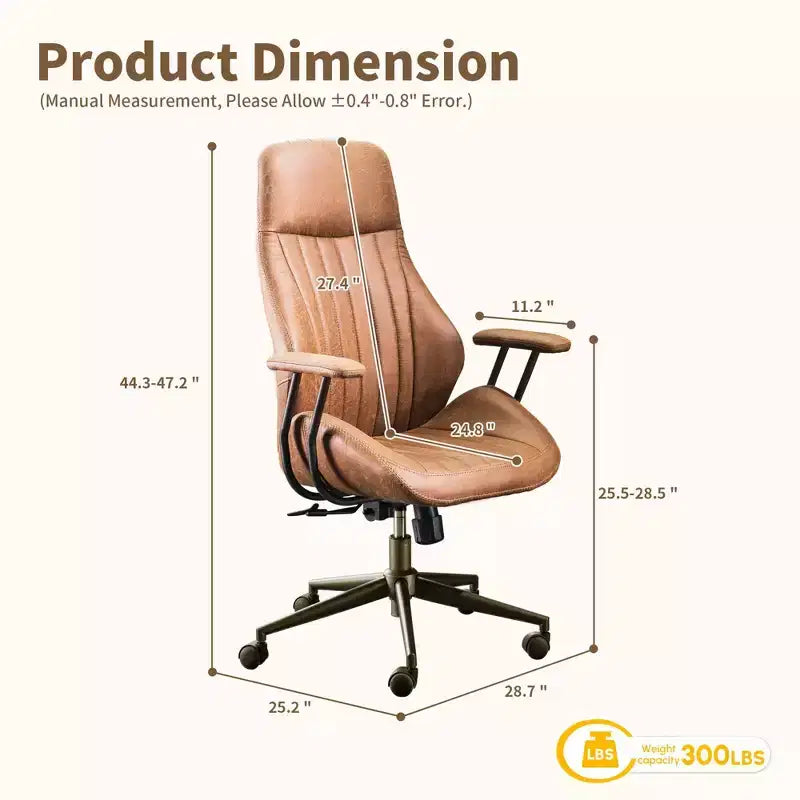 Beige / Marrone / Marrone Scuro / Grigio | Sedia da ufficio in tessuto scamosciato con schienale alto | 1 Posto
