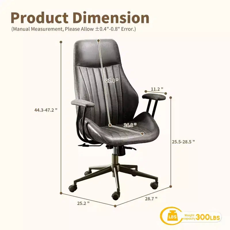 Beige / Marrone / Marrone Scuro / Grigio | Sedia da ufficio in tessuto scamosciato con schienale alto | 1 Posto