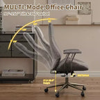 Beige / Marrone / Marrone Scuro / Grigio | Sedia da ufficio in tessuto scamosciato con schienale alto | 1 Posto