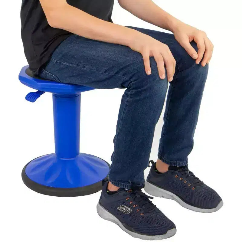 Sgabello oscillante regolabile – Nero/Blu/Grigio/Viola/Rosso | Senza schienale | Per 1 persona