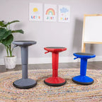 Sgabello oscillante regolabile – Nero/Blu/Grigio/Viola/Rosso | Senza schienale | Per 1 persona