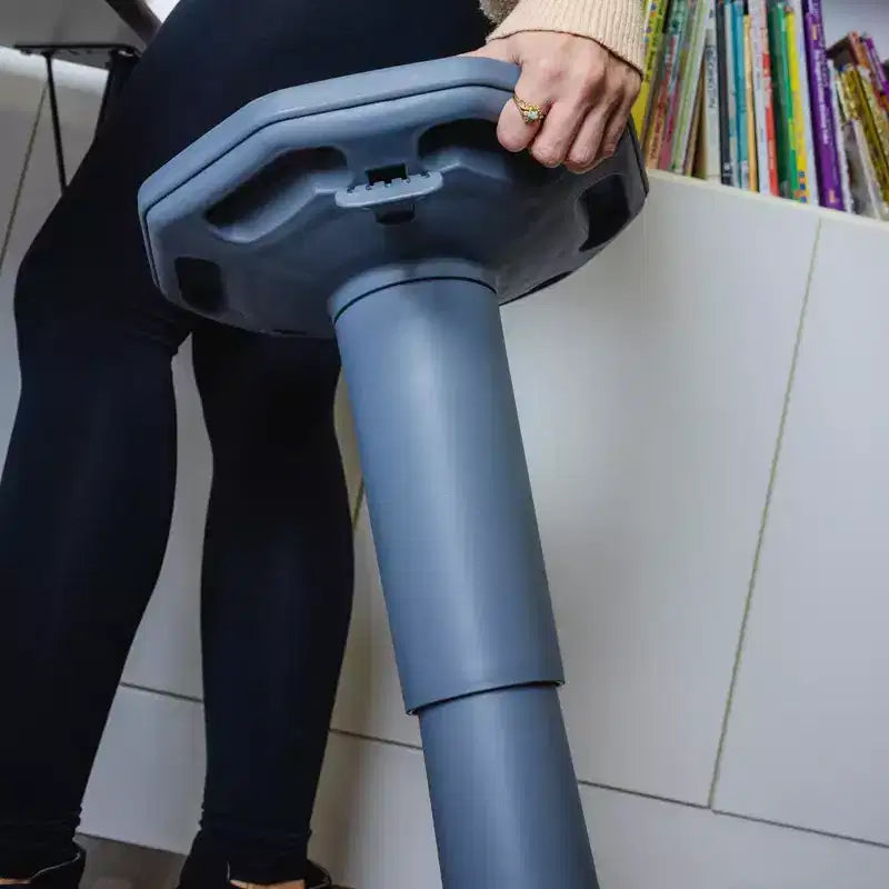 Sgabello oscillante regolabile – Nero/Blu/Grigio/Viola/Rosso | Senza schienale | Per 1 persona