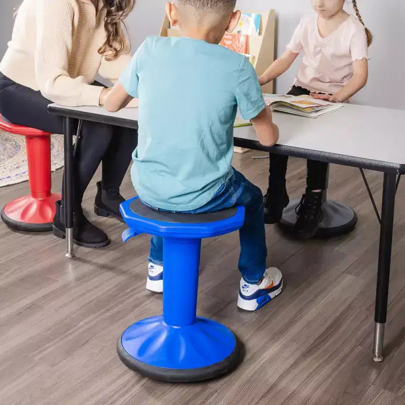 Sgabello oscillante regolabile – Nero/Blu/Grigio/Viola/Rosso | Senza schienale | Per 1 persona
