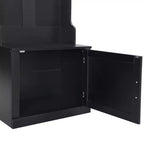 Appendiabiti da ingresso bianco minimalista con panca e mobile contenitore, 6 ganci, 1 persona