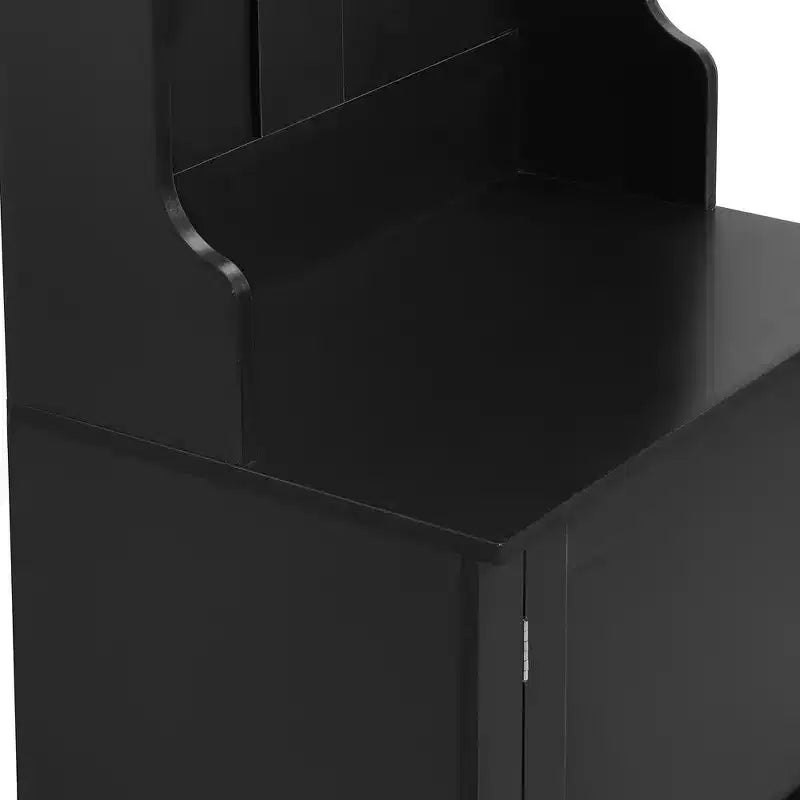 Appendiabiti da ingresso bianco minimalista con panca e mobile contenitore, 6 ganci, 1 persona